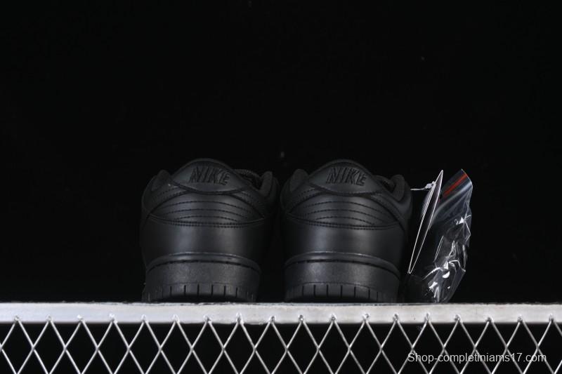 Nike SB Dunk Low Pro ISO Triple Black Skate Shoes - FJ1674-001