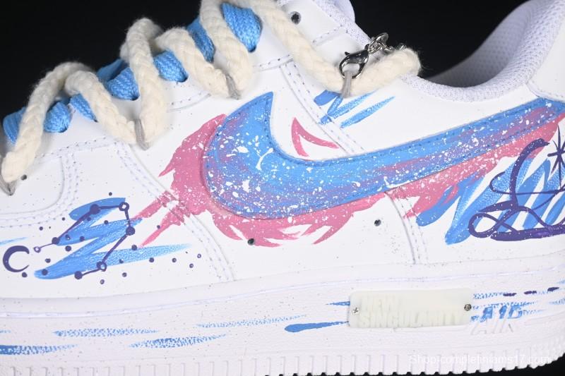 Nike Air Force 1'07 Low Libra Hand-Painted Zodiac Series Low-Top Casual Sneakers - 9231023