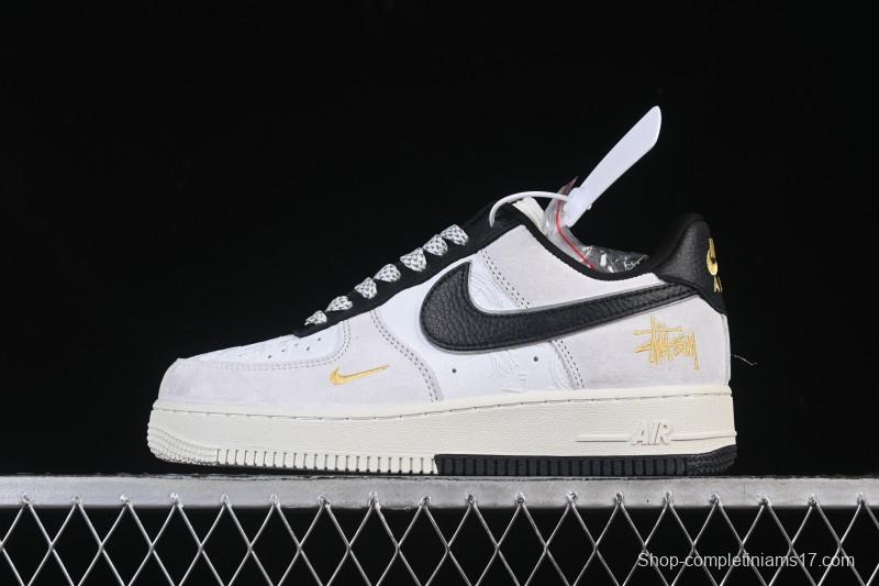 Nike Air Force 1'07 Low Casual Sneakers in White Black Gray - YF9511-805