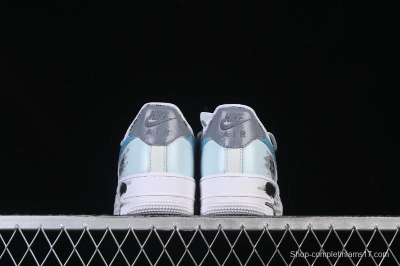 Nike Air Force 1'07 Low Grey Tune Era Hand-Painted Graffiti Casual Sneakers - LJ8822-202