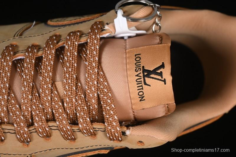 Nike Air Force 1 '07 Low LV Collaboration Wheat Print Casual Sneakers - DK0188-082