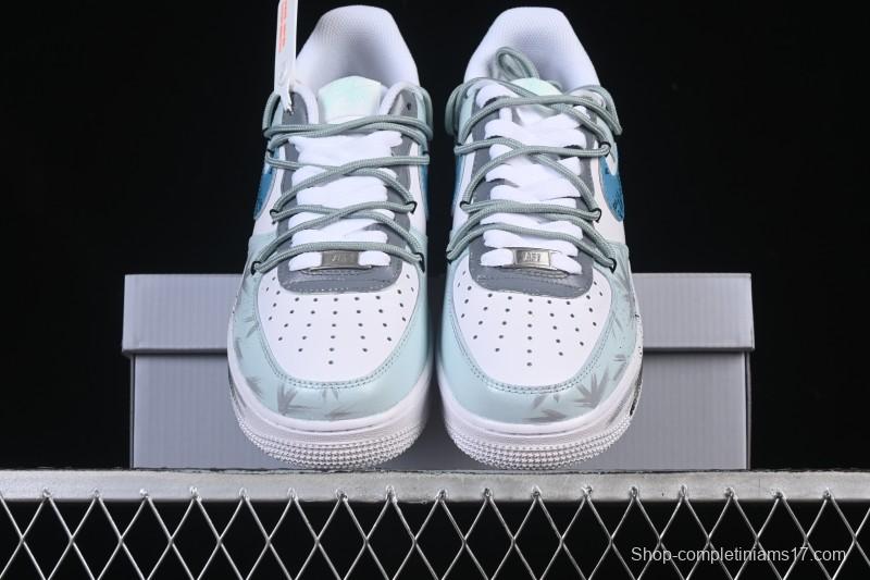 Nike Air Force 1'07 Low Grey Tune Era Hand-Painted Graffiti Casual Sneakers - LJ8822-202