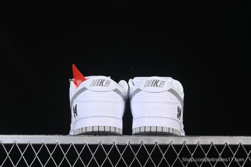 Nike Supreme x Dunk SB Dunk Low White Low-Top Casual Skate Shoes - HQ8487-100