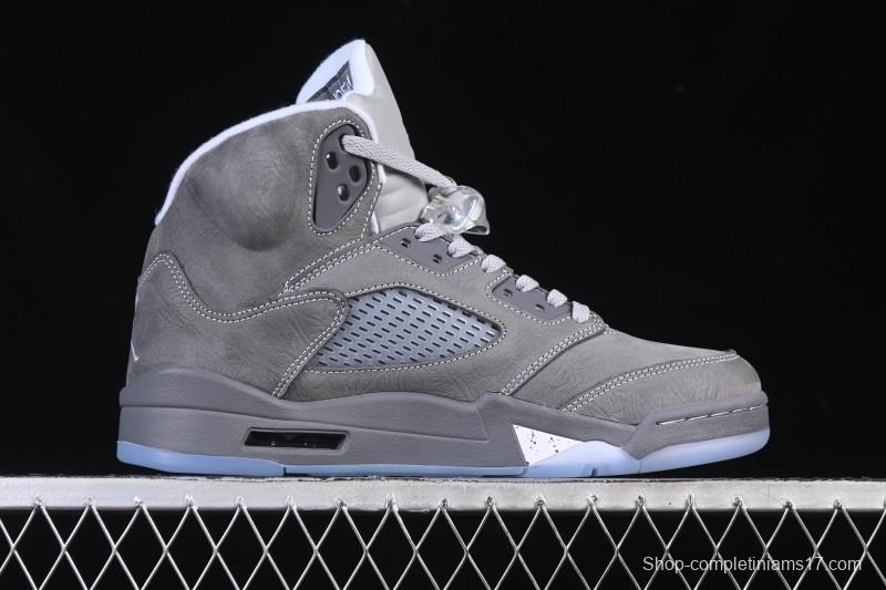 Nike Air Jordan 5 Retro Basketball Shoes with Wolf Grey Design - DD0587-002