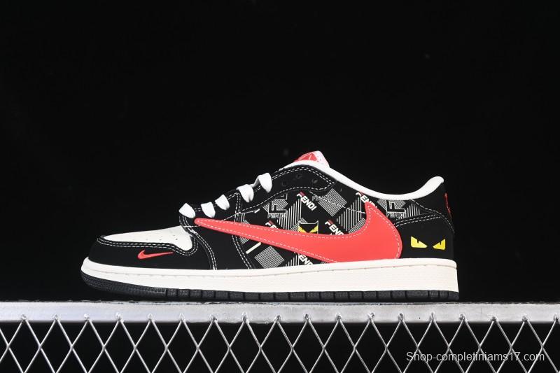 Nike Travis Scott x Fragment Design x Air Jordan 1 Low OG SP AJ1 Low Top Casual Sneakers - XS2025-078