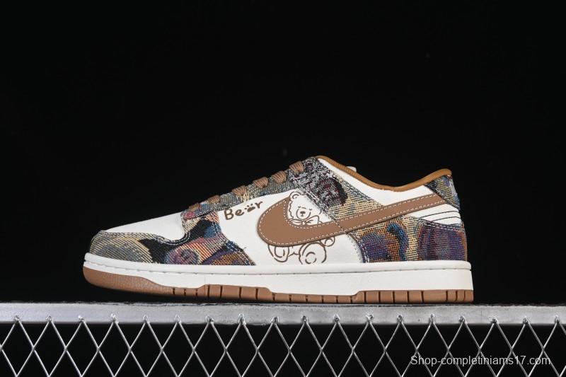 Nike SB Dunk Low Retro Plush Bear Low-Top Casual Skate Shoes - SC0601-459