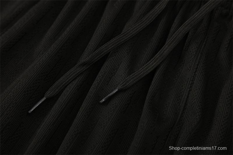 Player Version 25/26 France Black Half Zipper Jacket+Long Pants