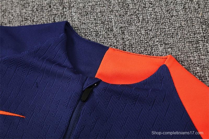 Player Version 25/26 Barcelona Royal Blue T90 Half Zipper Jacket+Long Pants