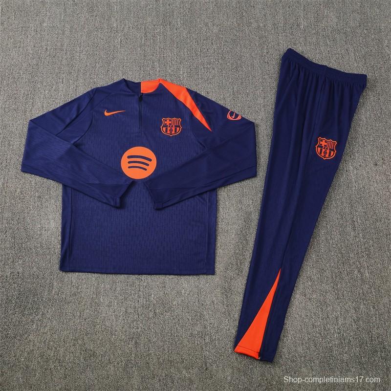 Player Version 25/26 Barcelona Royal Blue T90 Half Zipper Jacket+Long Pants