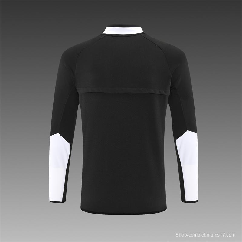 Retro 02/03 Manchester United Black Half Zipper Jacket