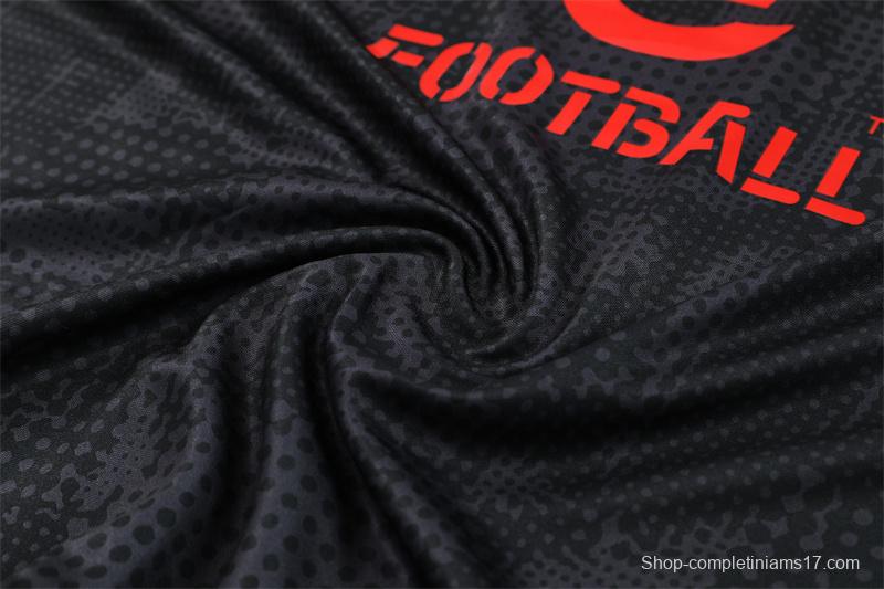 25/26 AC Milan Black Camouflage Half Zipper Jacket+Long Pants