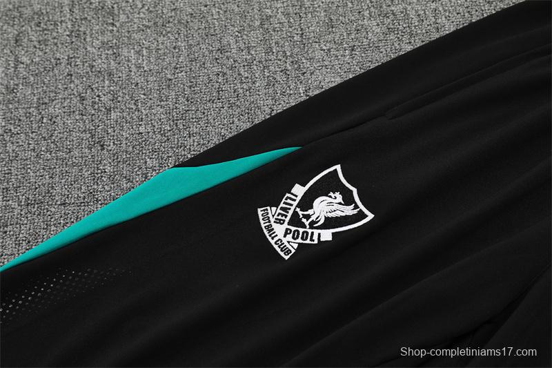 Player Version 25/26 Liverpool Green AD on Both Sleeves Half Zipper Jacket+Long Pants