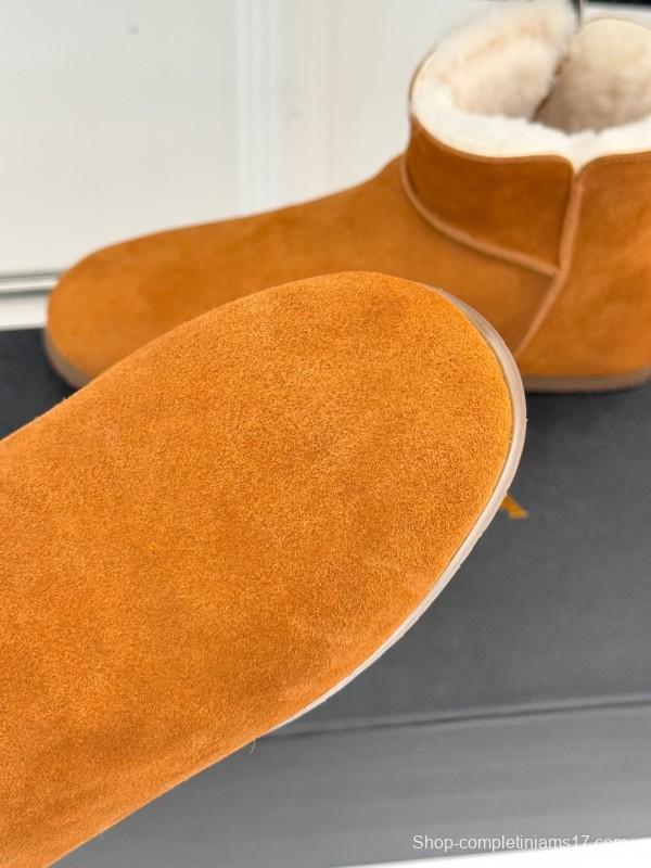 ALAIA Minimalist Side Zipper Retro Snow Boots - KFY00320