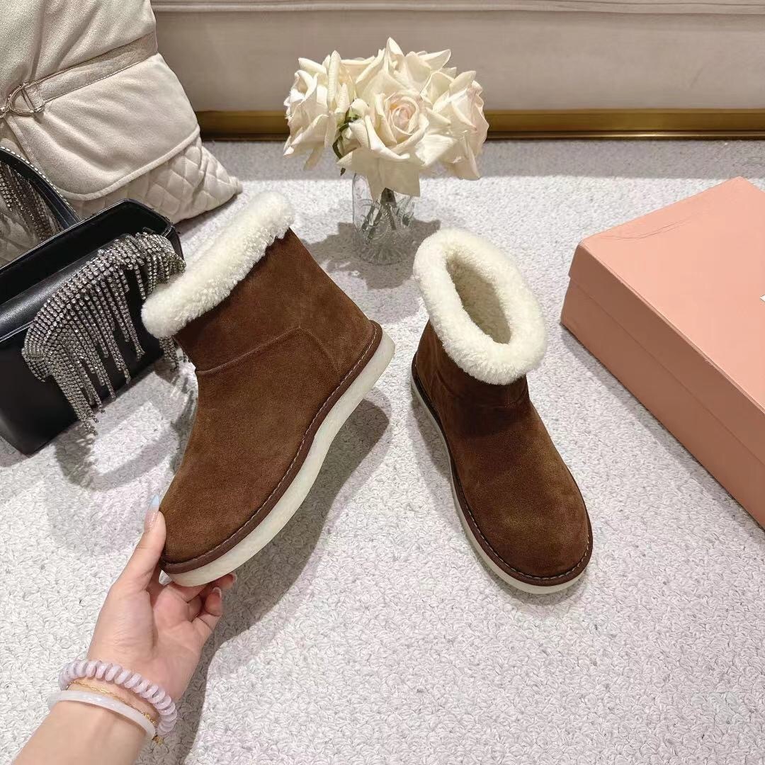 MIU MIU 2025/SS Korean Style Popular Small Potato Snow Boots Upgraded Version - LY00300