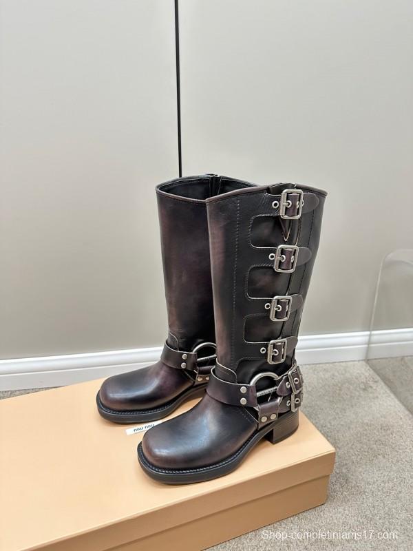 Miu Miu Fall/Winter 2025 Limited Edition Punk Style Martin Boots - LY00500