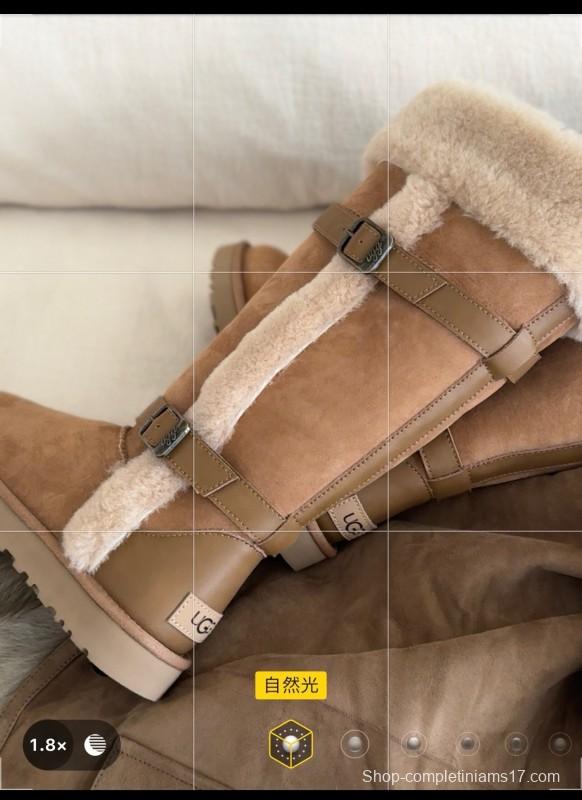 Adidas Curly Fur Thick Sole Little Knight Boots - AS00460