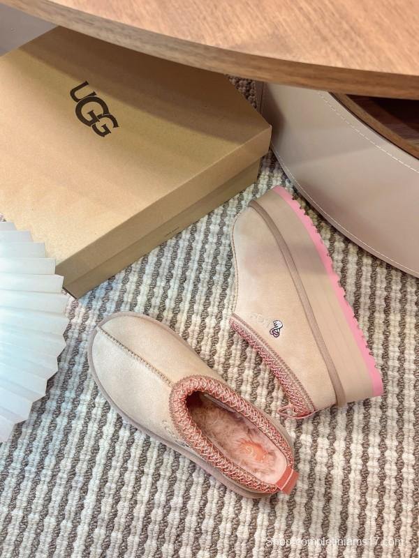 UGG Tazz Platform Wool Slipper Boots - MJ00230