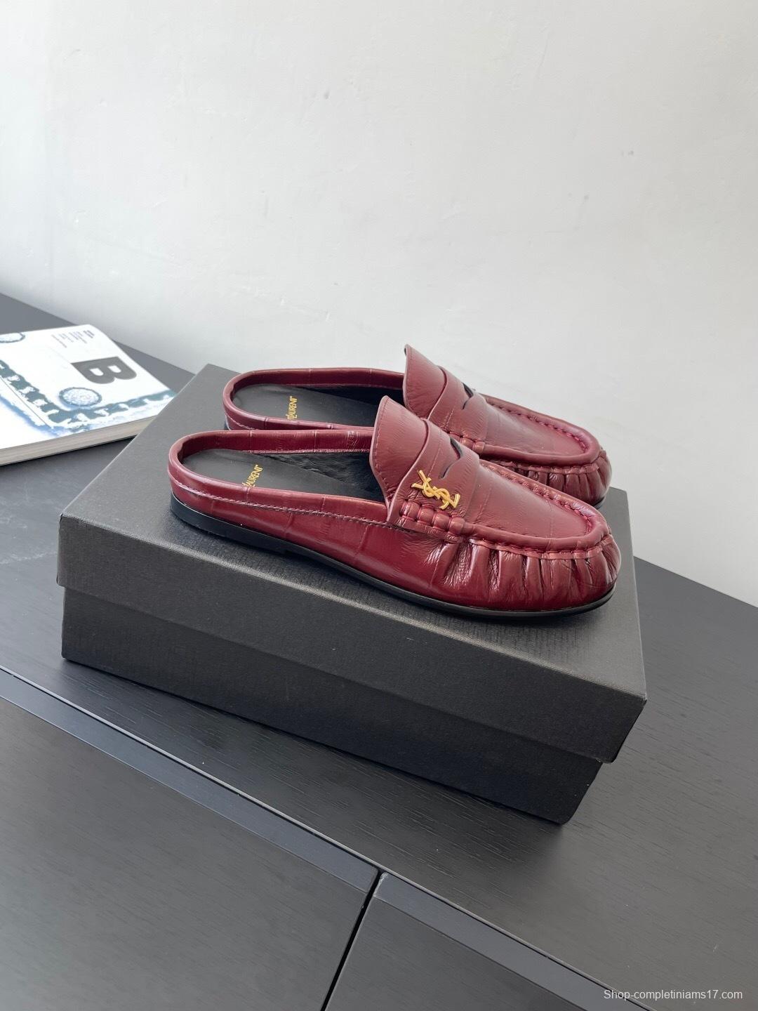 Saint Laurent Classic Loafer Mule Flats - KFY00320