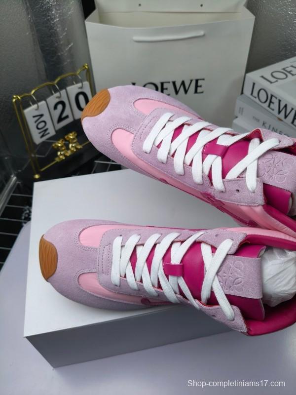 LOEWE High-Top German Training Sneakers Retro Fashion Casual White Shoes - LY00330