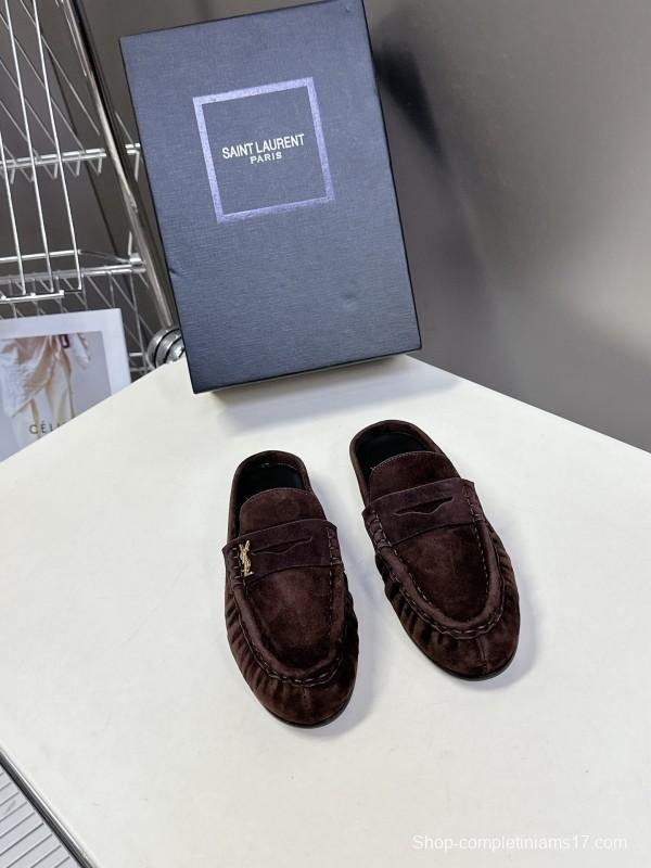 Saint Laurent Classic Loafer Mule Flats - KFY00320