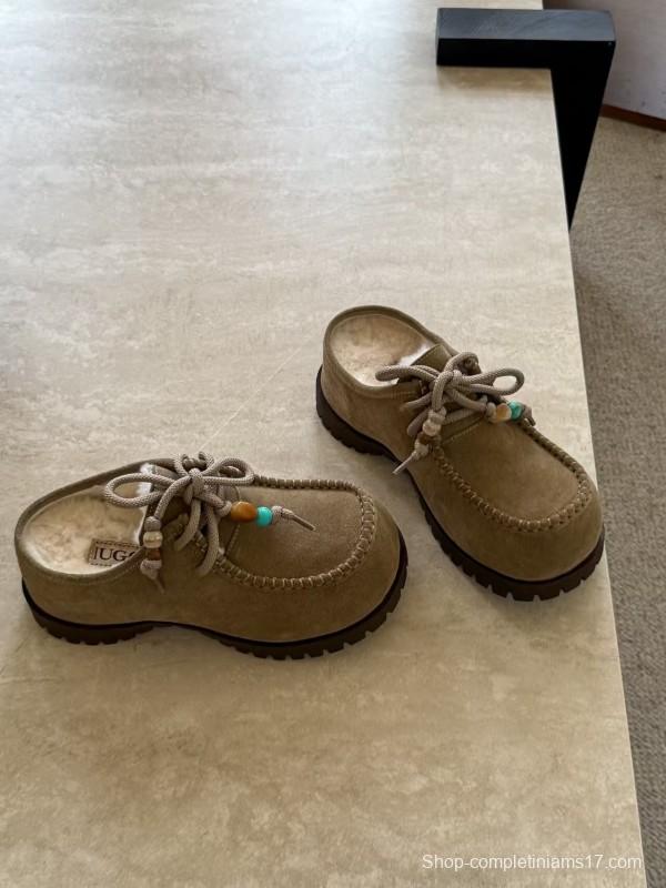 UGG Fall Winter New Potato Wool Slippers Retro Acrylic Buckle Decoration - KFY00250