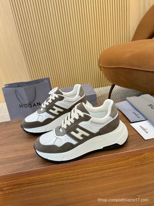Hogan H-STRIPES Series Couple Thick Sole Dad Shoes Leisure Sneakers - LY00370/LY00380