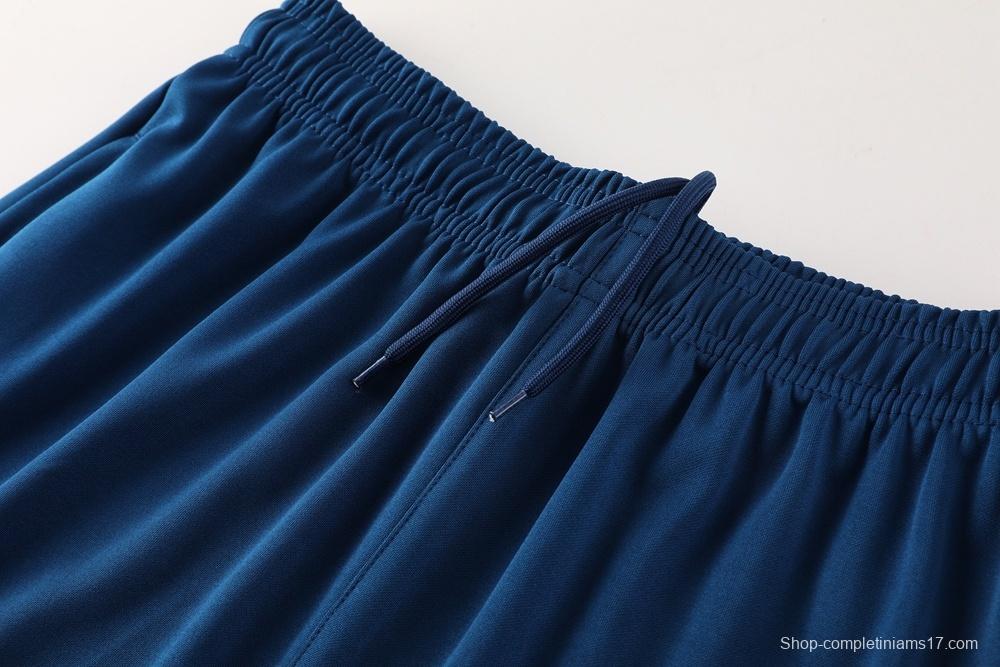 2025 Portugal Royal Blue Half Zipper Jacket+Long Pants