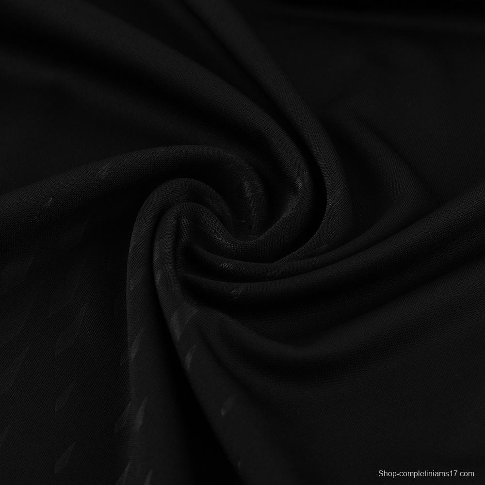 23/24 Arsenal Black S-2XL Half Zipper Jacket+Long Pants