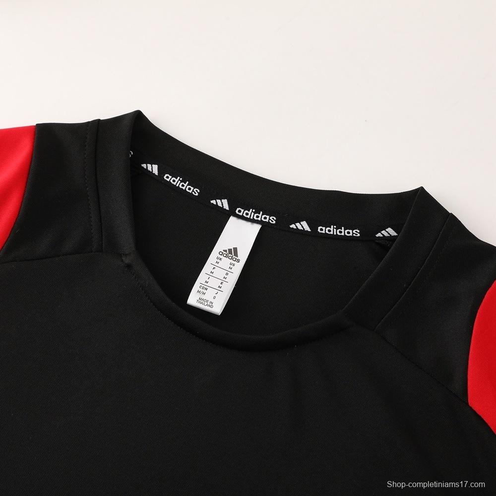 2025 Belgium Black Short Sleeve+Soccer Shorts