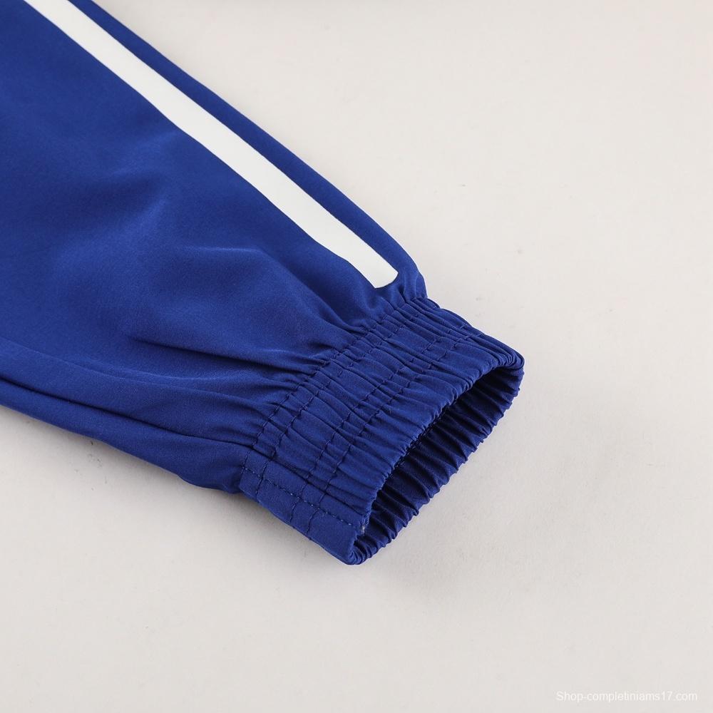 2025 Adidas Royal Blue Half Zipper Jacket+Long Pants S-2XL