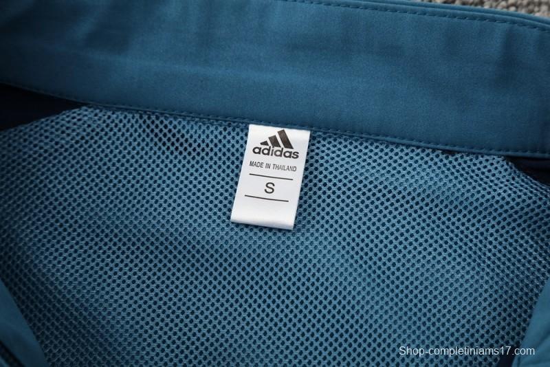 25/26 Arsenal Blue Full Zipper Jacket+Long Pants S-3XL