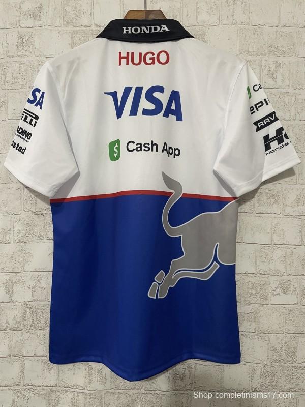 2025 F1 Red Bull Racing White and Blue with Red Bull Logo Jersey