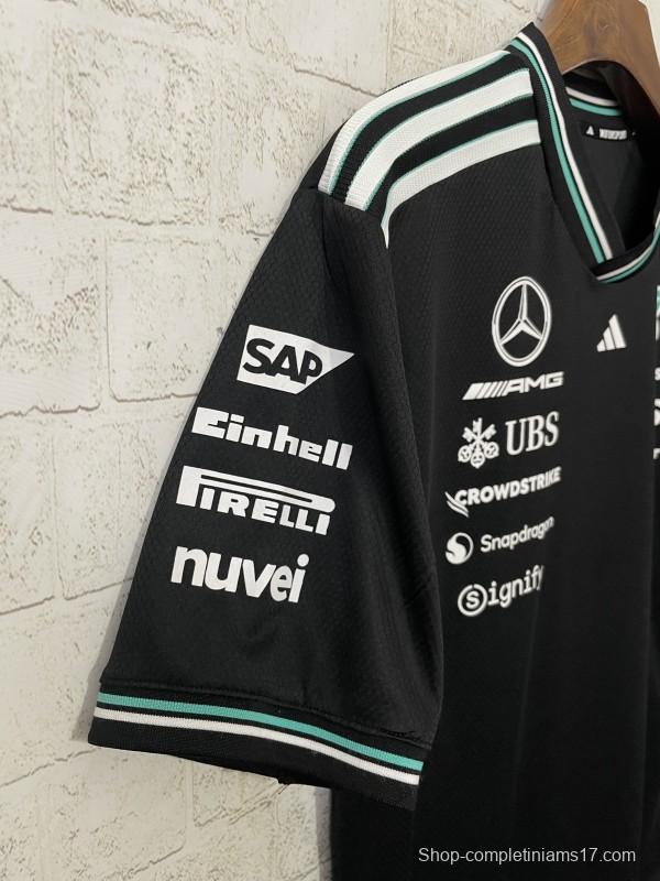 2026 F1 Mercedes-AMG Petronas F1 Team Black with Teal Trim Jersey