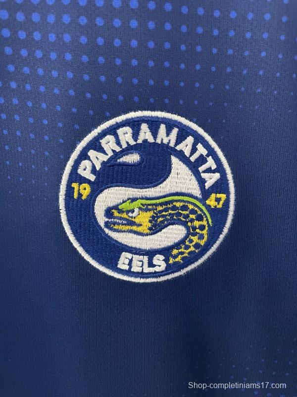 25/26 Parramatta Eels Blue with Gold Stripes Jersey