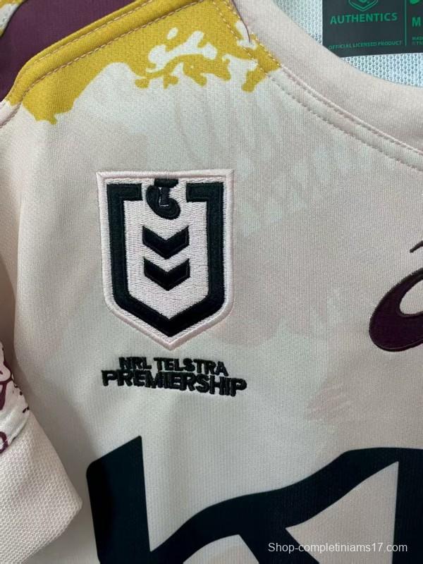 25/26 Brisbane Broncos White with Indigenous Art Jersey