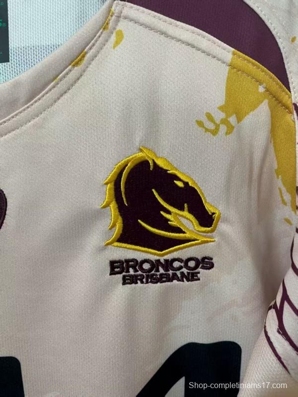 25/26 Brisbane Broncos White with Indigenous Art Jersey