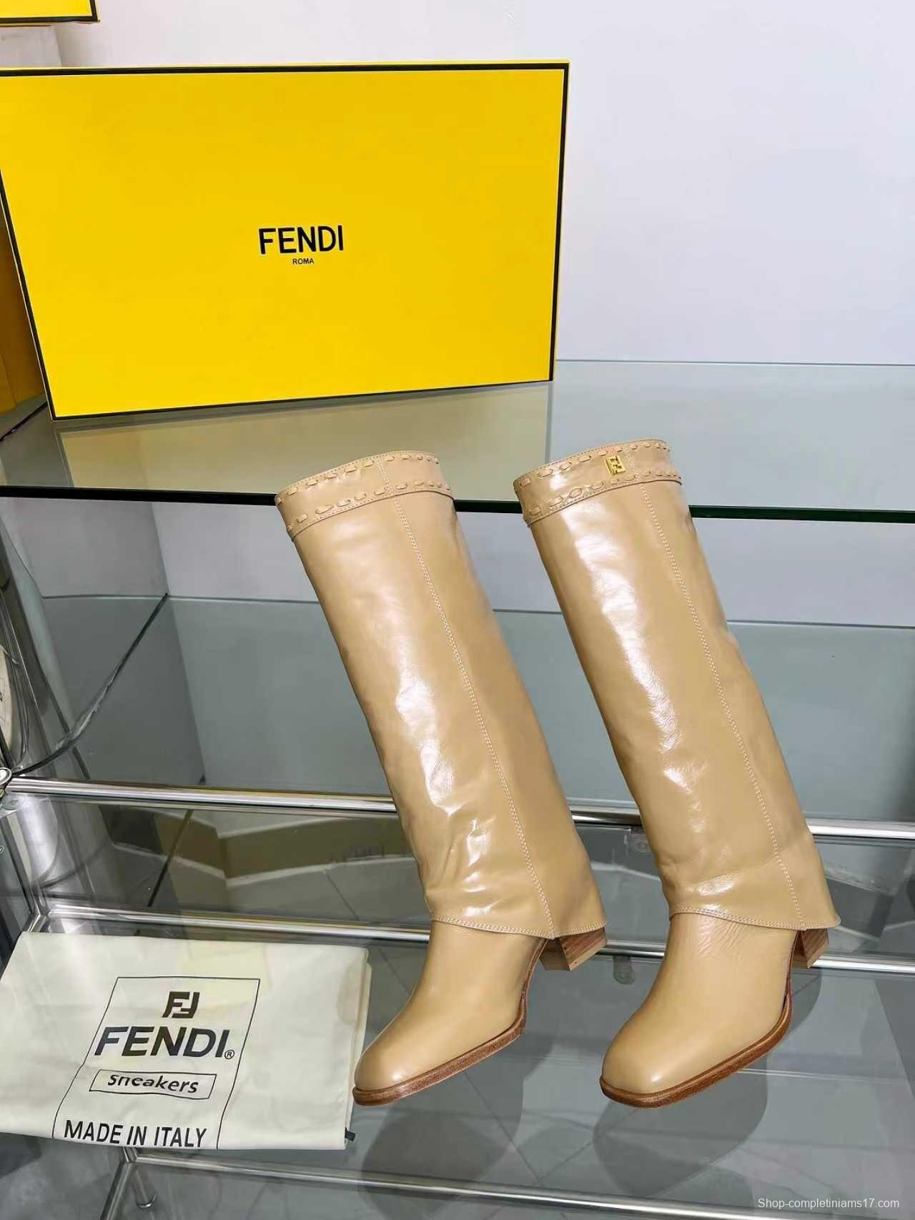 Fendi 2025 SS Wide-Calf Boots with Block Heel - LY00440/LY00510