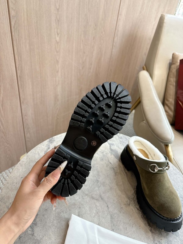 Hermès Teddy Wool H Slippers Flat Sole Fur Slides - LY00260/230