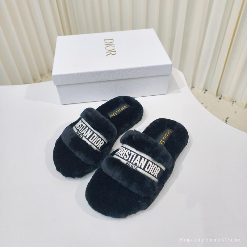 Dior Metal Buckle Wool Slippers Series - 2025SS
