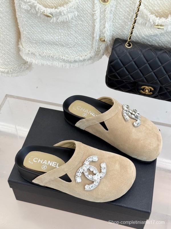 Chanel Classic CC Rhinestone Birkenstock Sandals - KFY00280