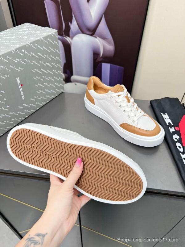 Kiton 2025 SS Tie-Detail Old Money Style Casual Men's Shoes - KFY00320