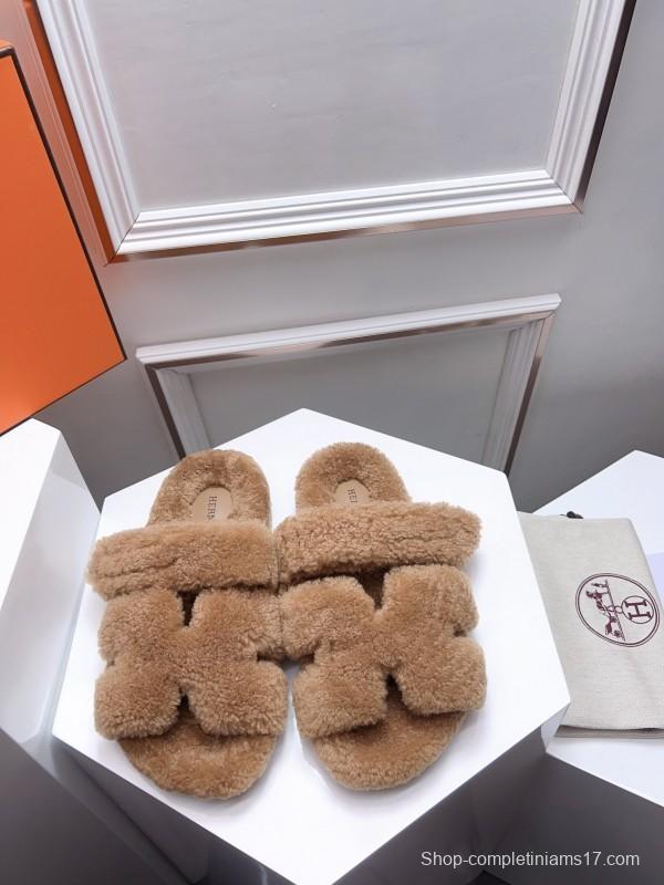 H Erjia Fur Slippers - LY00270