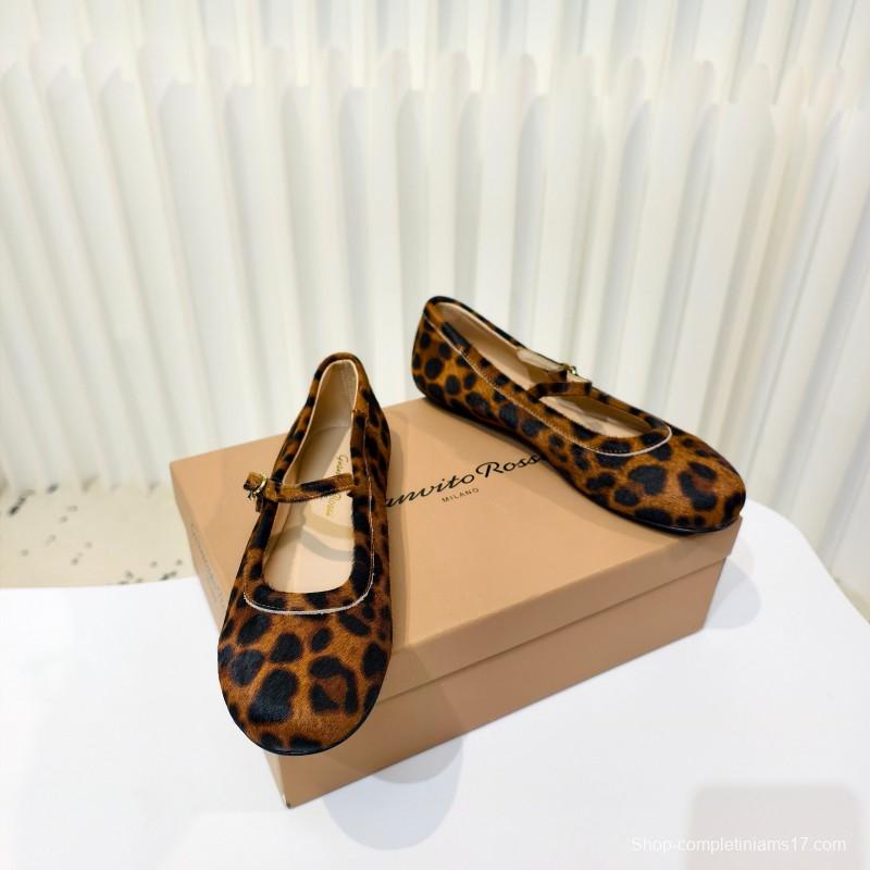 Gianvito Rossi Bohemian Style Flat Ballet Shoes 2025 SS