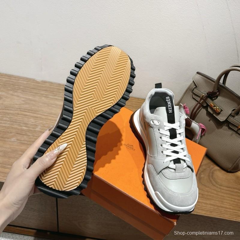 Hermès 2025/SS Autumn Winter New Boot-Type Shoes with British Color Blocking Design - AS00410