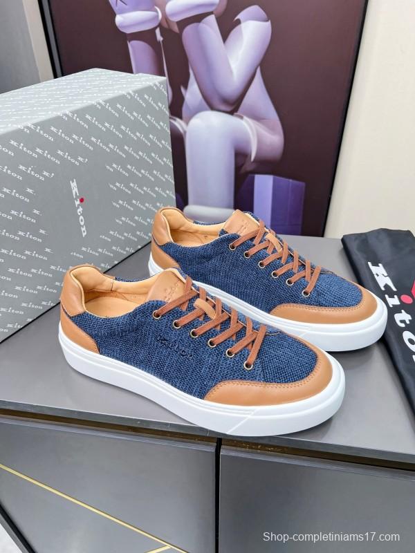 Kiton 2025/SS Tie-Detail Old Money Style Casual Men's Shoes - KFY00320