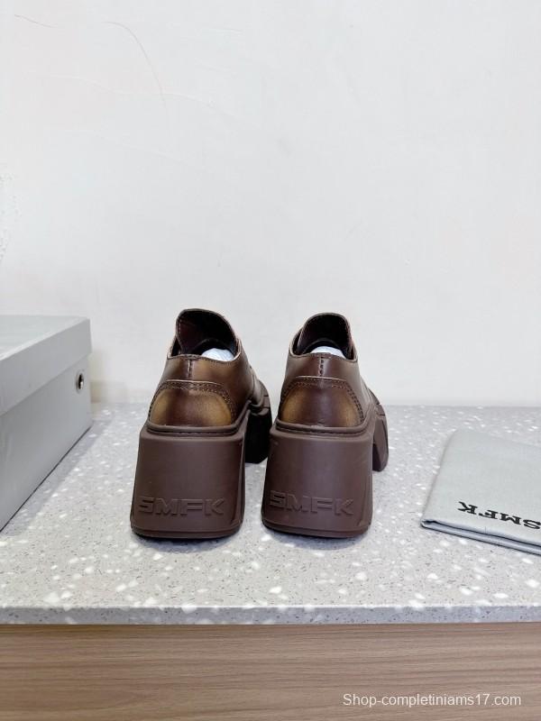 Smfk 2025 SS Collection Platform Derby Shoes with Thick Sole - LY00260