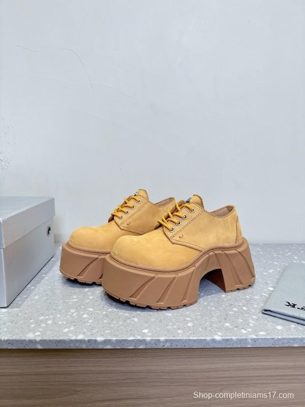 Smfk 2025 SS Collection Platform Derby Shoes with Thick Sole - LY00260