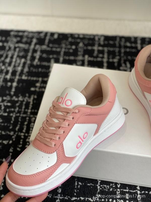 Alo 2025 SS Two-Tone White Sneakers Platform Comfort Casual Shoes - KFY00280