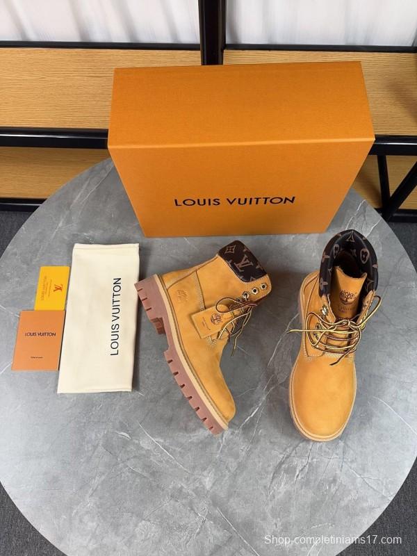 Timberland x LV Monogram Ankle Boots Waterproof Suede - LY00380