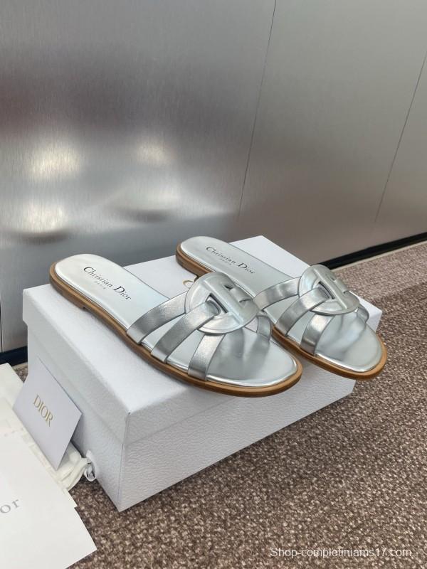 Dior D-Club Jelly Color Hollow Layered Cross Strap Women's Sandals - KFY00280